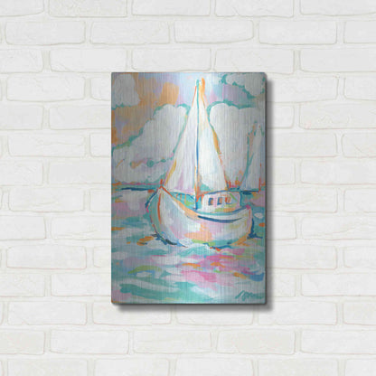 Luxe Metal Art 'Pink Sea' by Jessica Mingo, Metal Wall Art,16x24