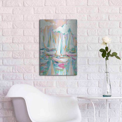 Luxe Metal Art 'Sailboat Sea' by Jessica Mingo, Metal Wall Art,16x24