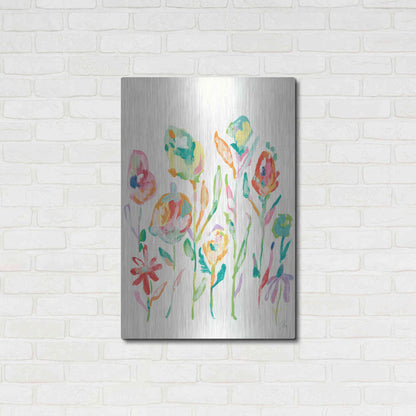 Luxe Metal Art 'Mod Flowers I' by Jessica Mingo, Metal Wall Art,24x36