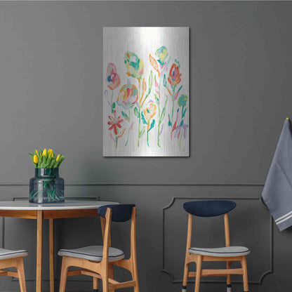 Luxe Metal Art 'Mod Flowers I' by Jessica Mingo, Metal Wall Art,24x36