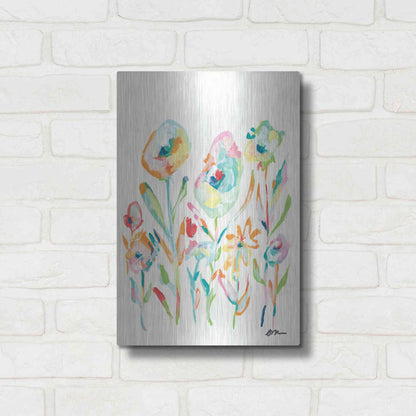 Luxe Metal Art 'Mod Flowers II' by Jessica Mingo, Metal Wall Art,12x16