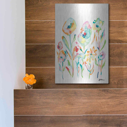 Luxe Metal Art 'Mod Flowers II' by Jessica Mingo, Metal Wall Art,12x16