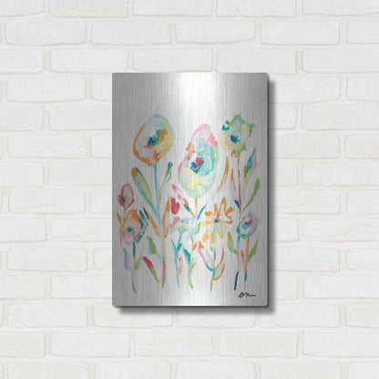 Luxe Metal Art 'Mod Flowers II' by Jessica Mingo, Metal Wall Art,16x24