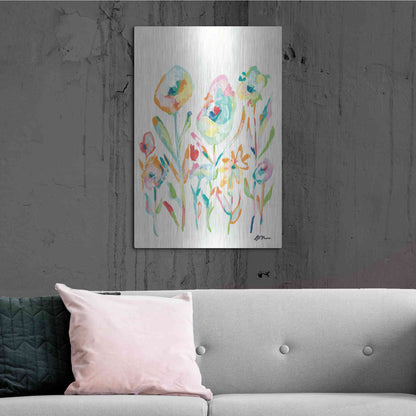 Luxe Metal Art 'Mod Flowers II' by Jessica Mingo, Metal Wall Art,24x36