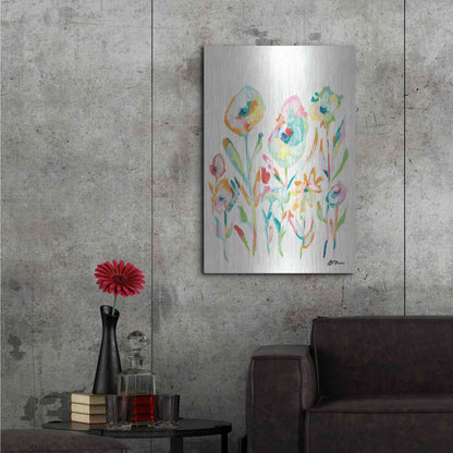 Luxe Metal Art 'Mod Flowers II' by Jessica Mingo, Metal Wall Art,24x36