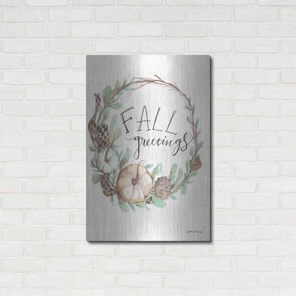 Luxe Metal Art 'Fall Greetings' by Jessica Mingo, Metal Wall Art,24x36