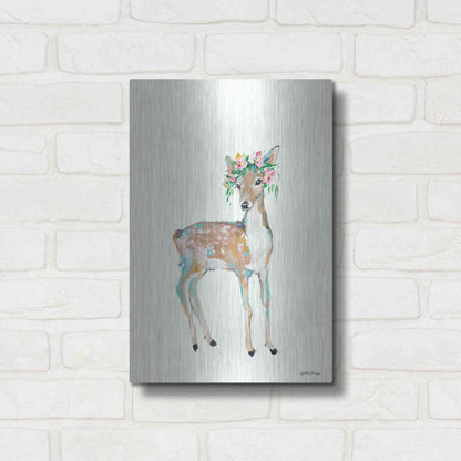 Luxe Metal Art 'Doe' by Jessica Mingo, Metal Wall Art,12x16