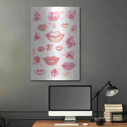 Luxe Metal Art 'Lips' by Jessica Mingo, Metal Wall Art,24x36