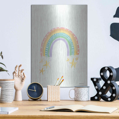 Luxe Metal Art 'Rainbow Dream' by Jessica Mingo, Metal Wall Art,12x16