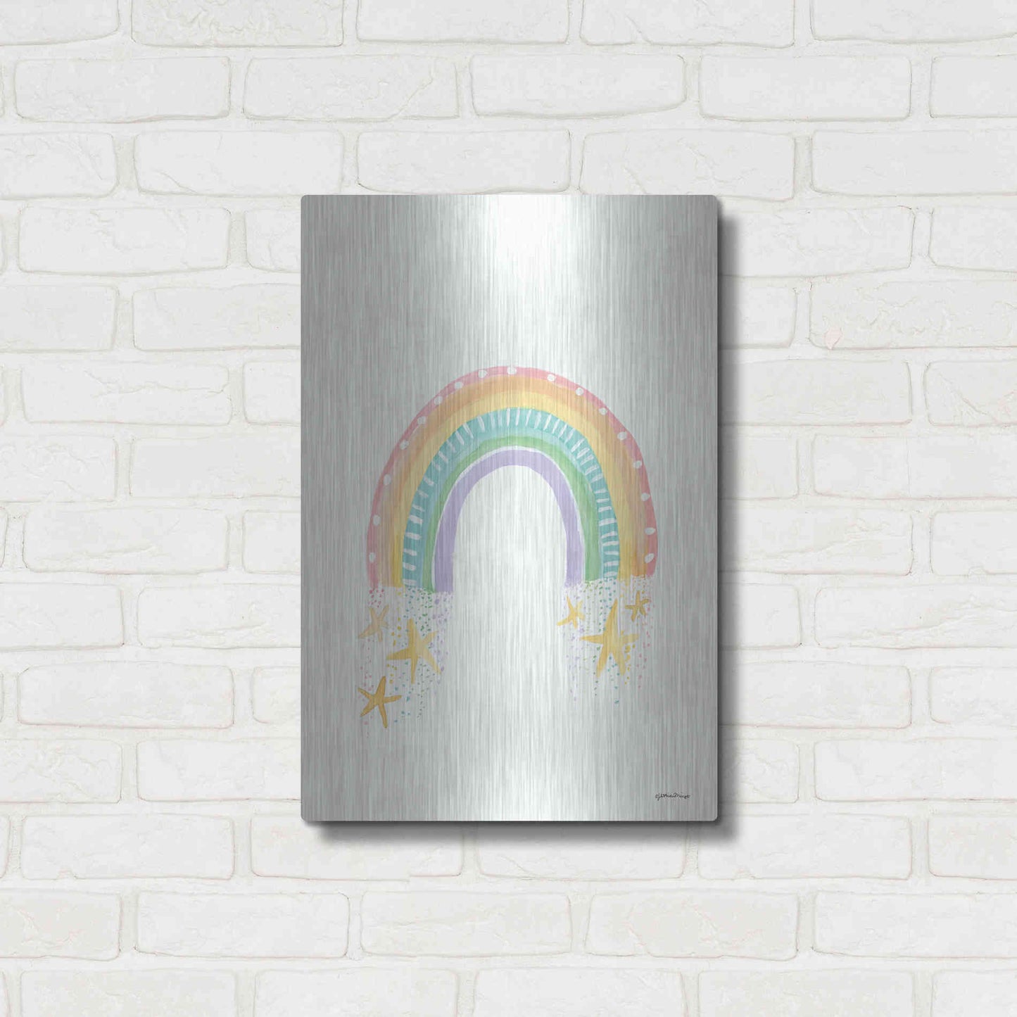 Luxe Metal Art 'Rainbow Dream' by Jessica Mingo, Metal Wall Art,16x24