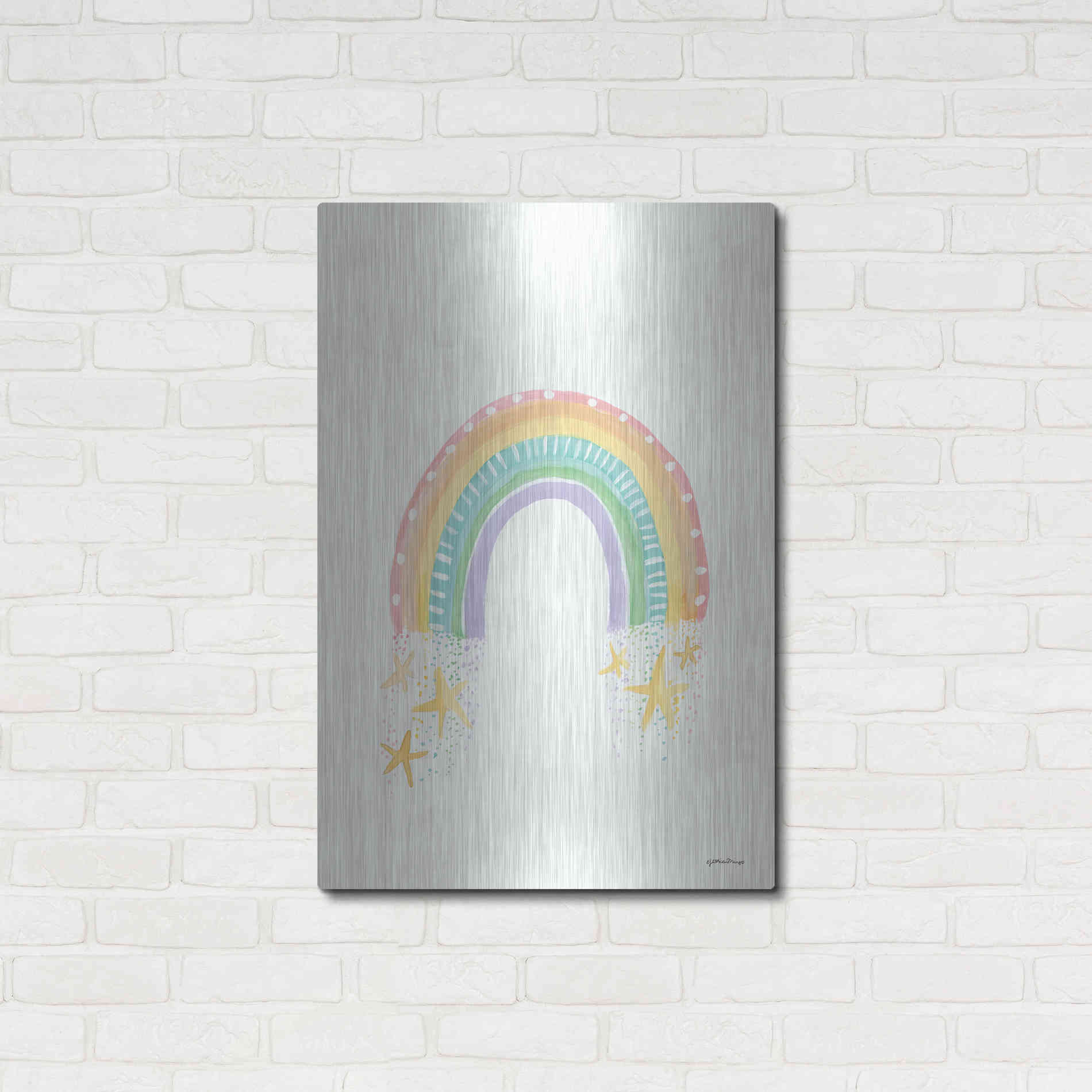 Luxe Metal Art 'Rainbow Dream' by Jessica Mingo, Metal Wall Art,24x36