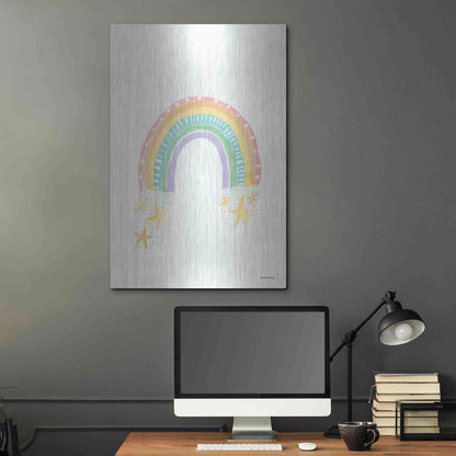 Luxe Metal Art 'Rainbow Dream' by Jessica Mingo, Metal Wall Art,24x36