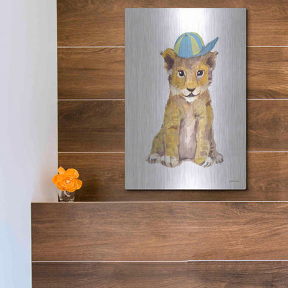 Luxe Metal Art 'Cool Cub' by Jessica Mingo, Metal Wall Art,12x16
