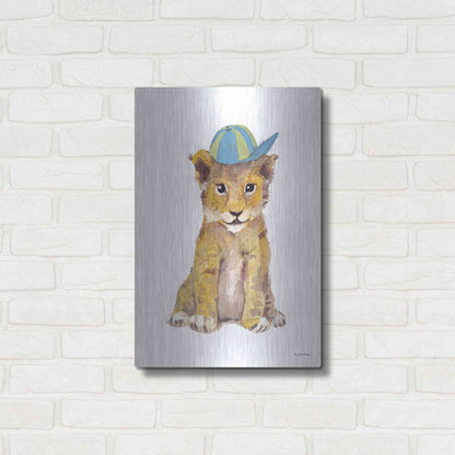 Luxe Metal Art 'Cool Cub' by Jessica Mingo, Metal Wall Art,16x24