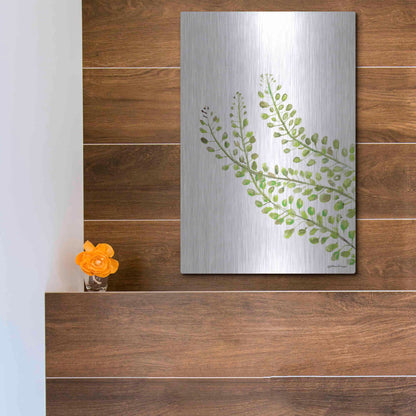 Luxe Metal Art 'Green Bliss' by Jessica Mingo, Metal Wall Art,12x16