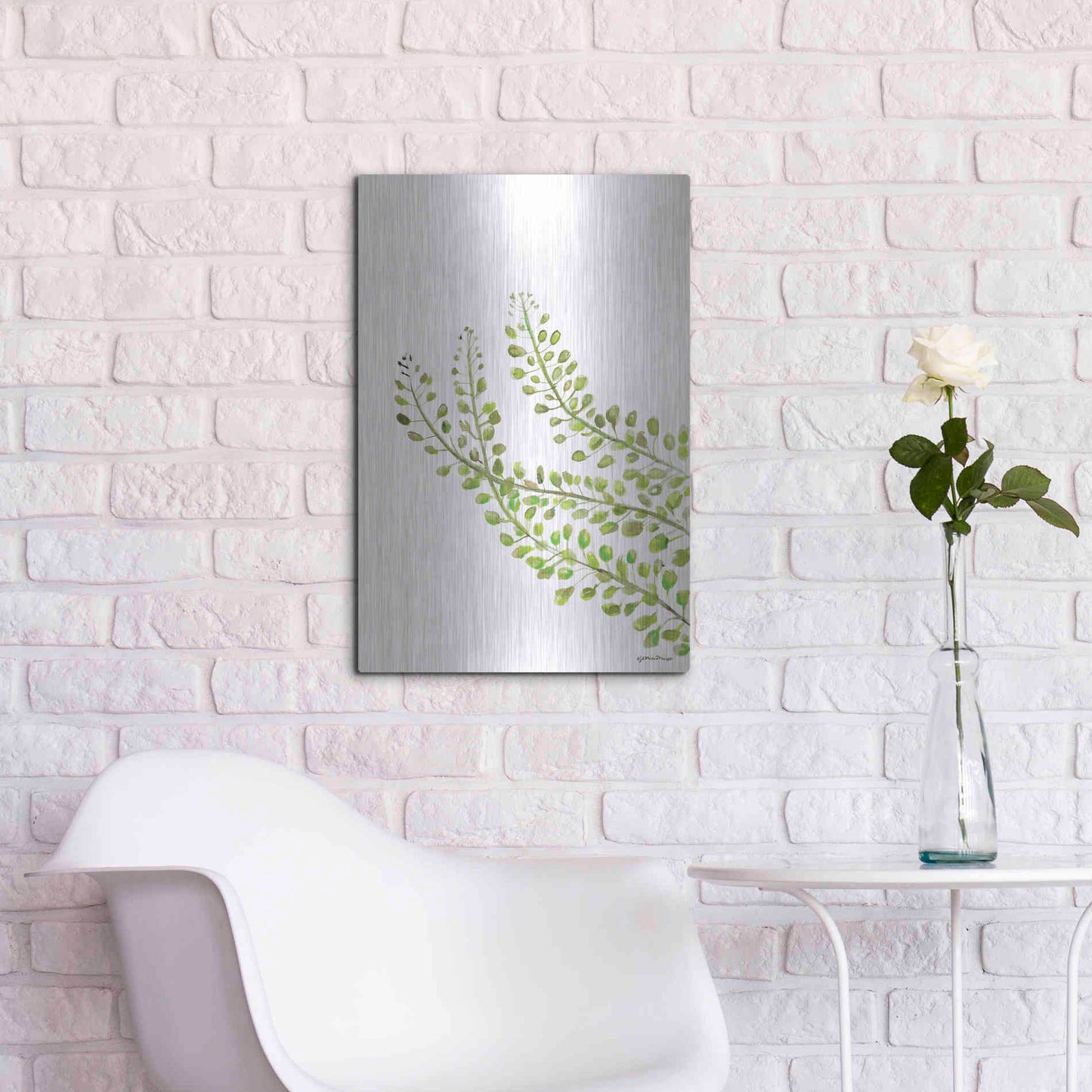 Luxe Metal Art 'Green Bliss' by Jessica Mingo, Metal Wall Art,16x24