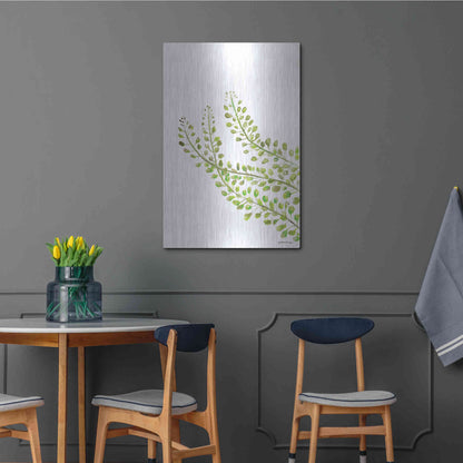 Luxe Metal Art 'Green Bliss' by Jessica Mingo, Metal Wall Art,24x36