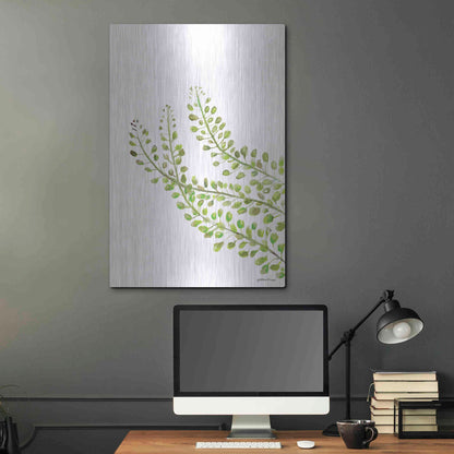 Luxe Metal Art 'Green Bliss' by Jessica Mingo, Metal Wall Art,24x36