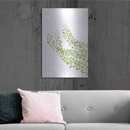 Luxe Metal Art 'Green Bliss' by Jessica Mingo, Metal Wall Art,24x36