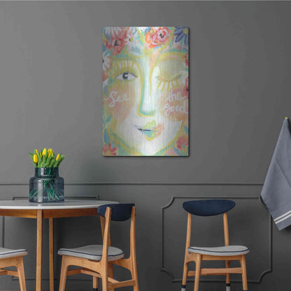 Luxe Metal Art 'See the Good' by Jessica Mingo, Metal Wall Art,24x36