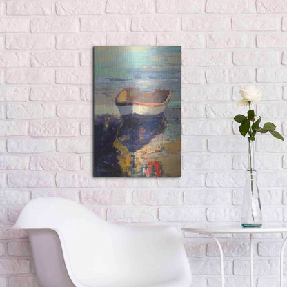 Luxe Metal Art 'Blueglow' by Beth Forst, Metal Wall Art,16x24