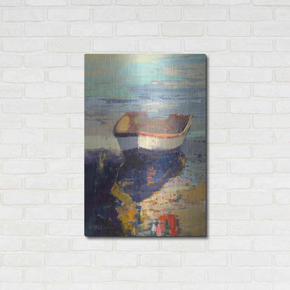 Luxe Metal Art 'Blueglow' by Beth Forst, Metal Wall Art,24x36