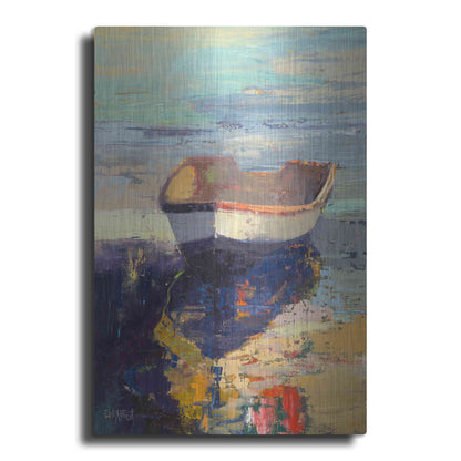 Luxe Metal Art 'Blueglow' by Beth Forst, Metal Wall Art