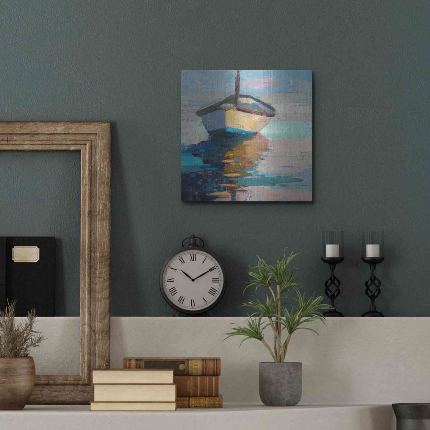 Luxe Metal Art 'Lap, Lap, Nap, Nap' by Beth Forst, Metal Wall Art,12x12