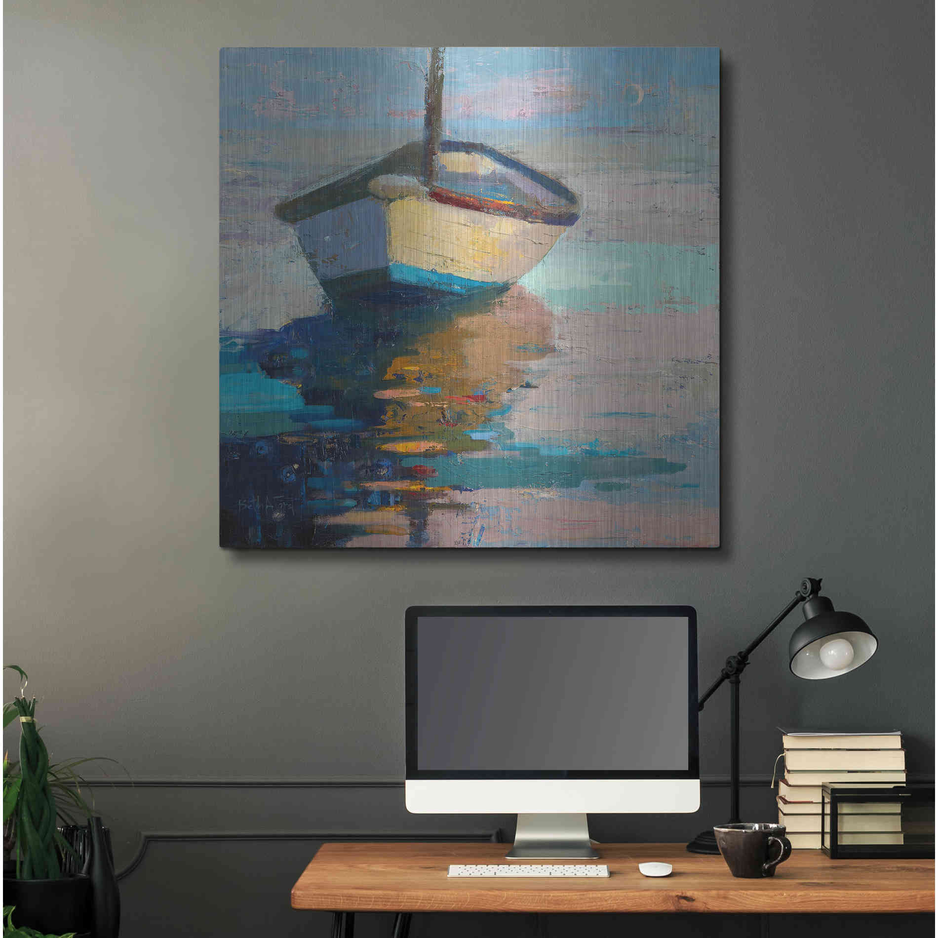 Luxe Metal Art 'Lap, Lap, Nap, Nap' by Beth Forst, Metal Wall Art,36x36