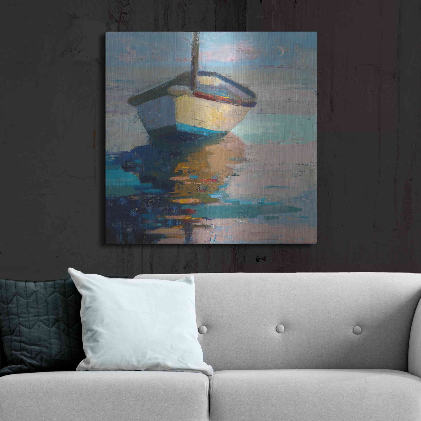 Luxe Metal Art 'Lap, Lap, Nap, Nap' by Beth Forst, Metal Wall Art,36x36