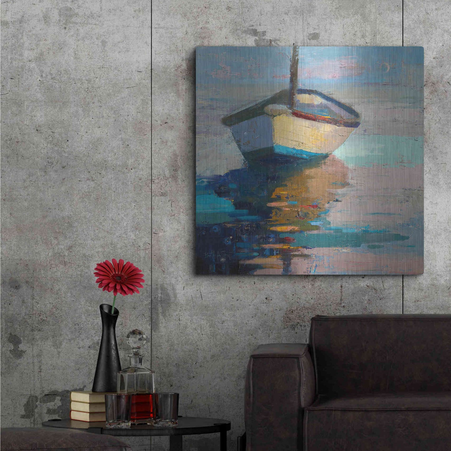 Luxe Metal Art 'Lap, Lap, Nap, Nap' by Beth Forst, Metal Wall Art,36x36