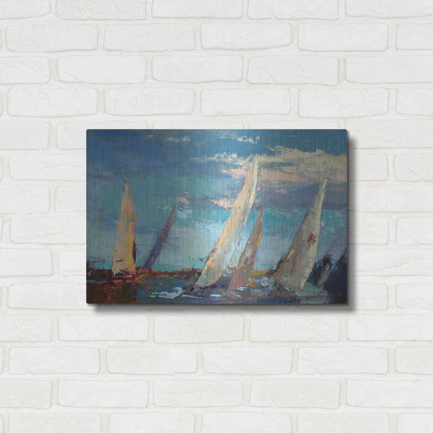 Luxe Metal Art 'Magnificence' by Beth Forst, Metal Wall Art,24x16