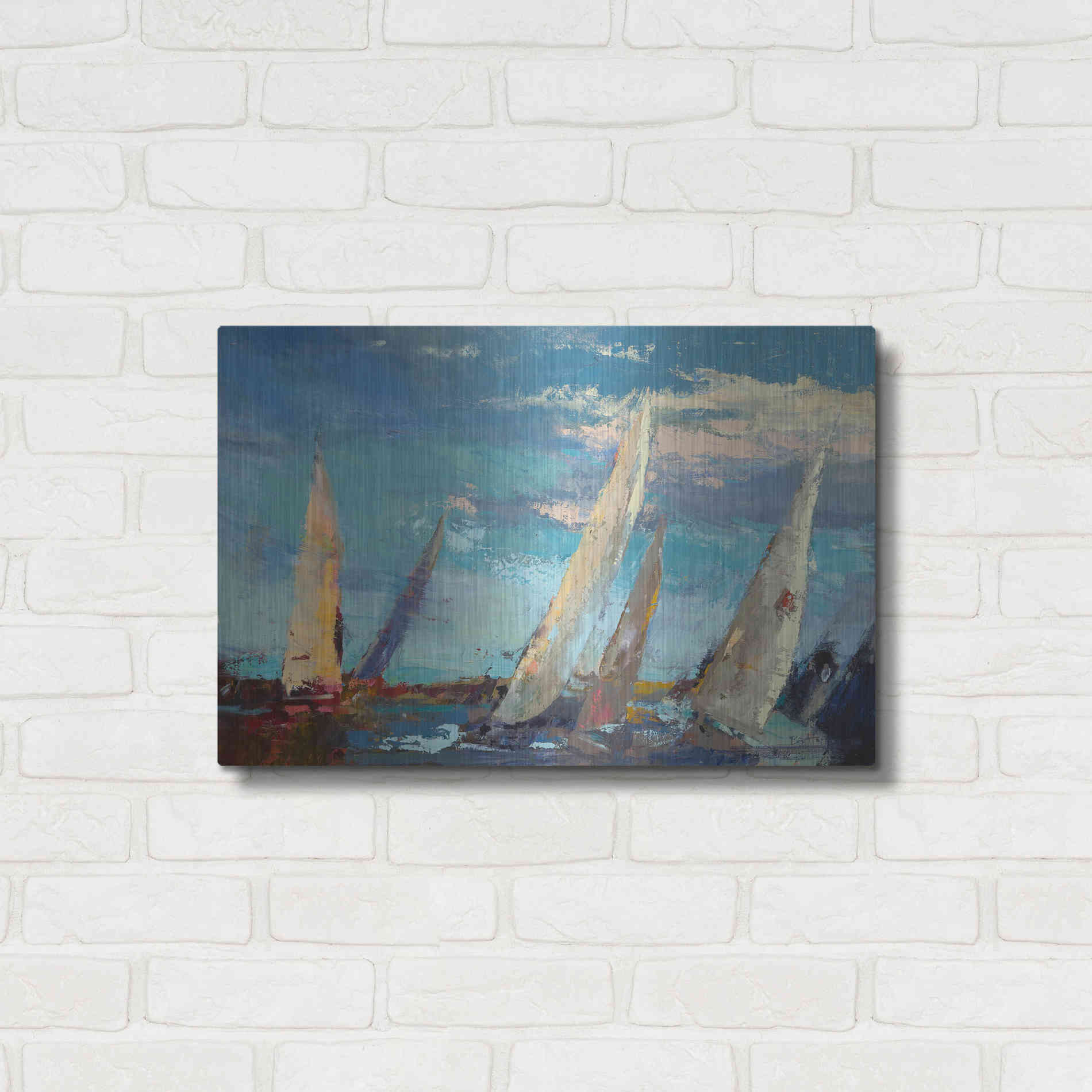 Luxe Metal Art 'Magnificence' by Beth Forst, Metal Wall Art,24x16