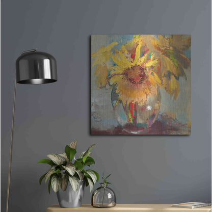 Luxe Metal Art 'Water Globe Blossoms' by Beth Forst, Metal Wall Art,24x24