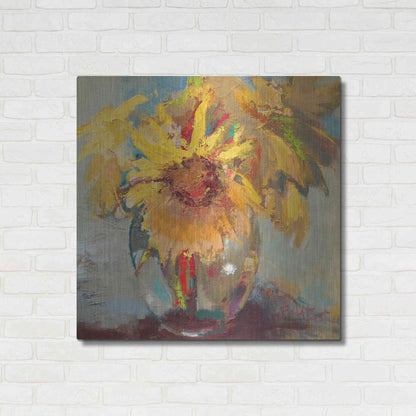 Luxe Metal Art 'Water Globe Blossoms' by Beth Forst, Metal Wall Art,36x36