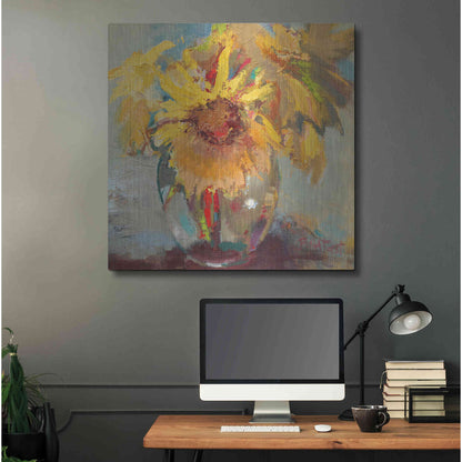 Luxe Metal Art 'Water Globe Blossoms' by Beth Forst, Metal Wall Art,36x36