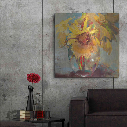 Luxe Metal Art 'Water Globe Blossoms' by Beth Forst, Metal Wall Art,36x36