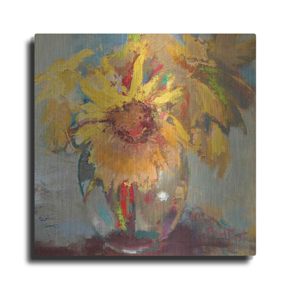 Luxe Metal Art 'Water Globe Blossoms' by Beth Forst, Metal Wall Art