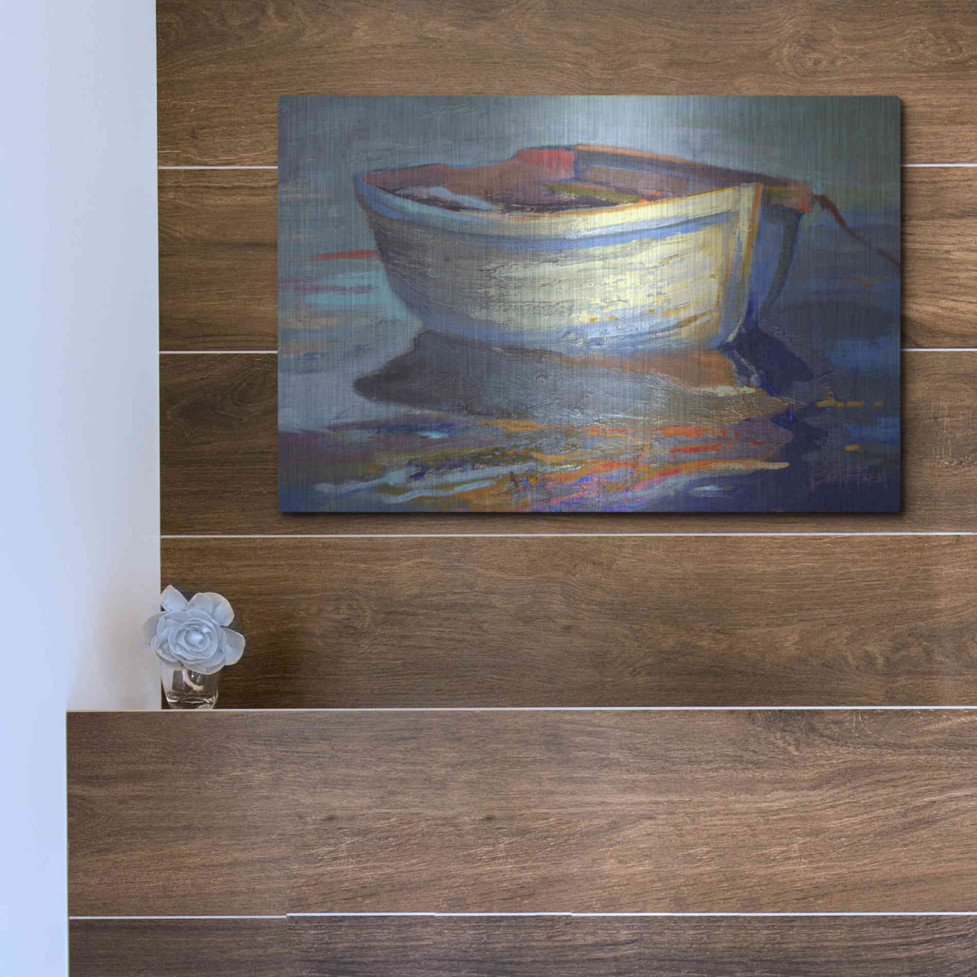 Luxe Metal Art 'Sail Away' by Beth Forst, Metal Wall Art,16x12