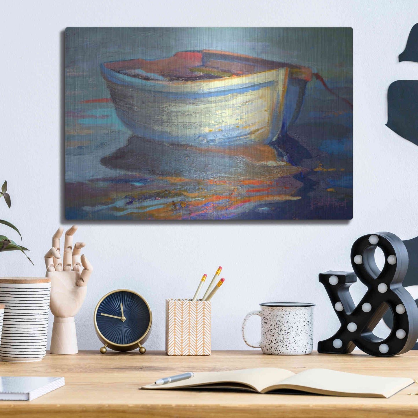 Luxe Metal Art 'Sail Away' by Beth Forst, Metal Wall Art,16x12