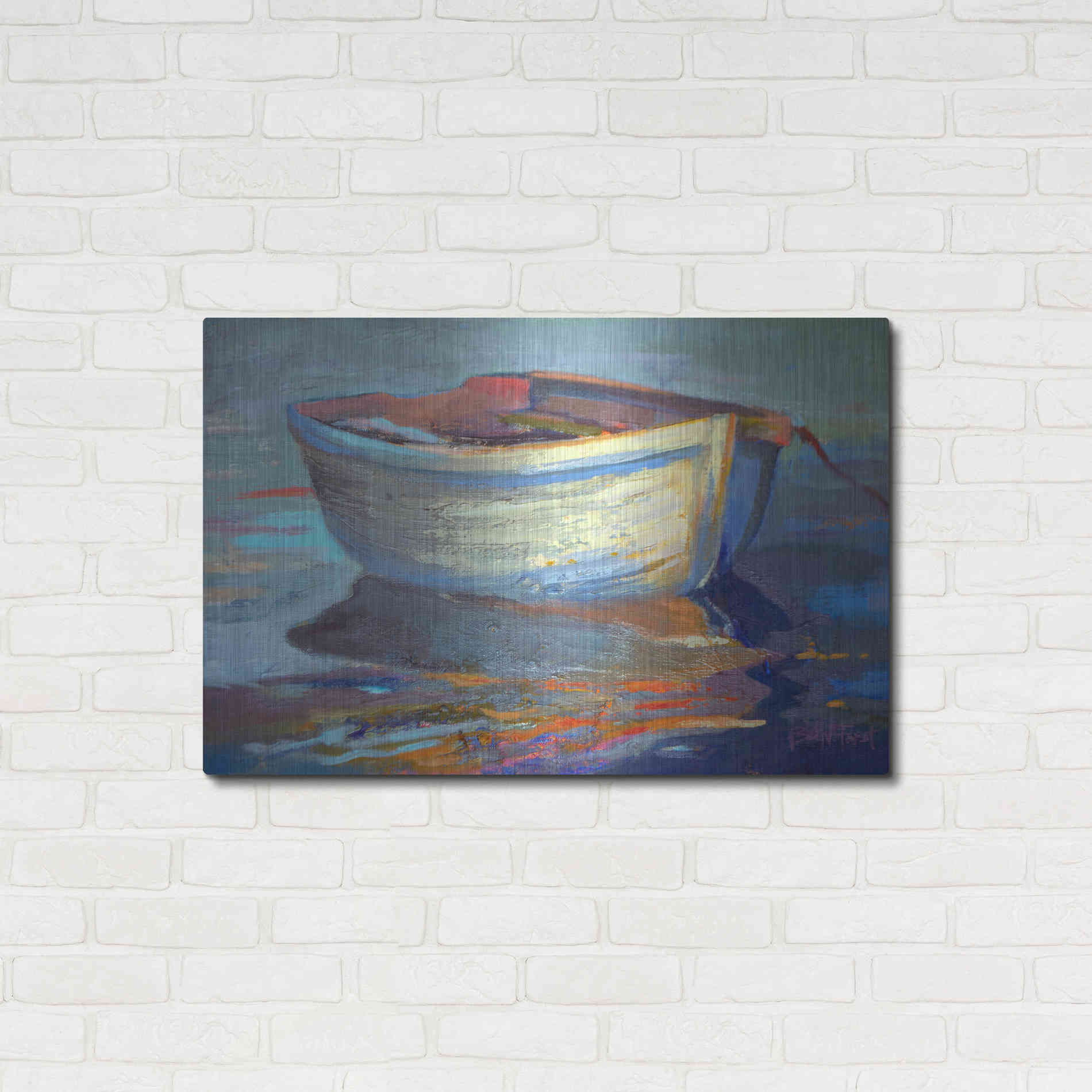 Luxe Metal Art 'Sail Away' by Beth Forst, Metal Wall Art,36x24