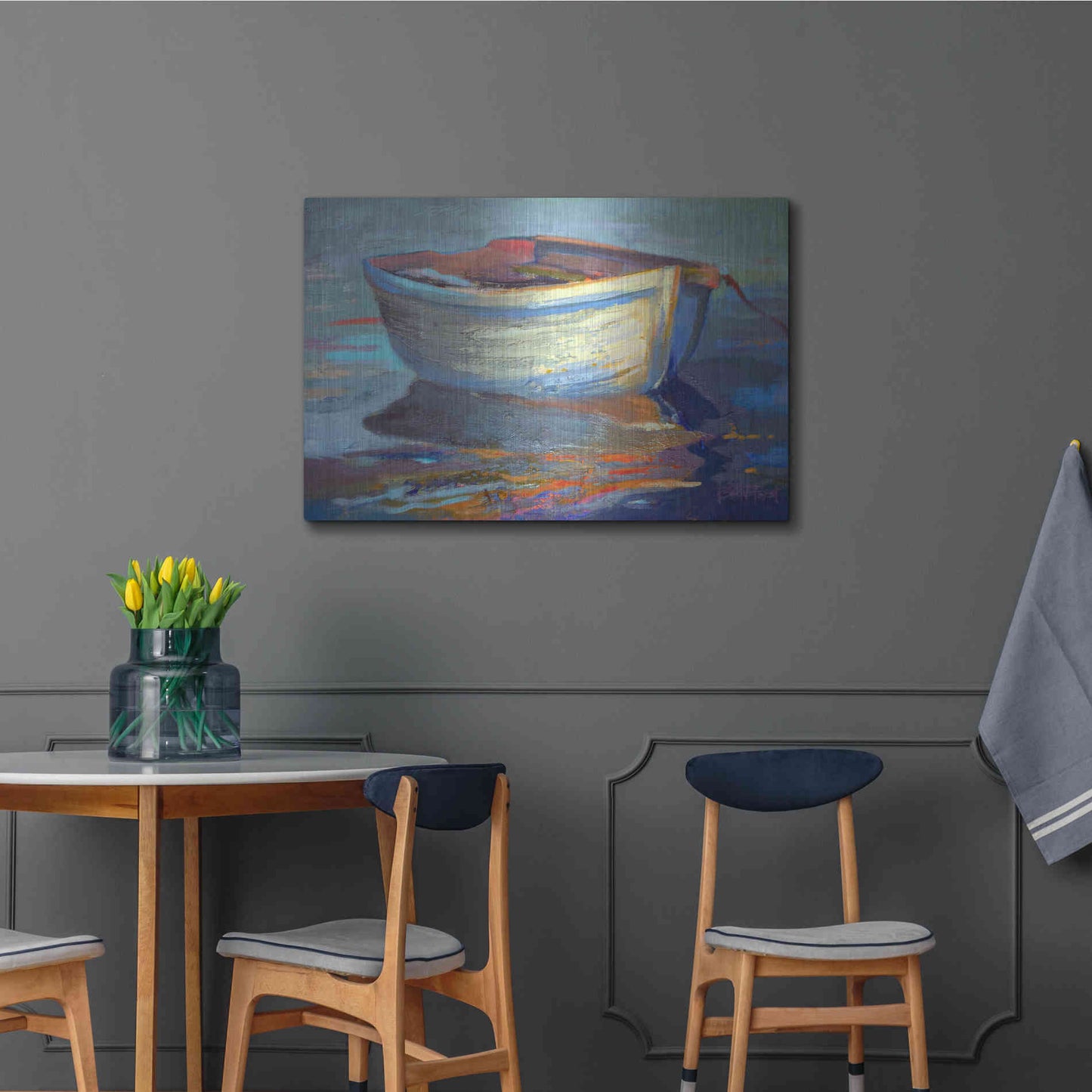 Luxe Metal Art 'Sail Away' by Beth Forst, Metal Wall Art,36x24