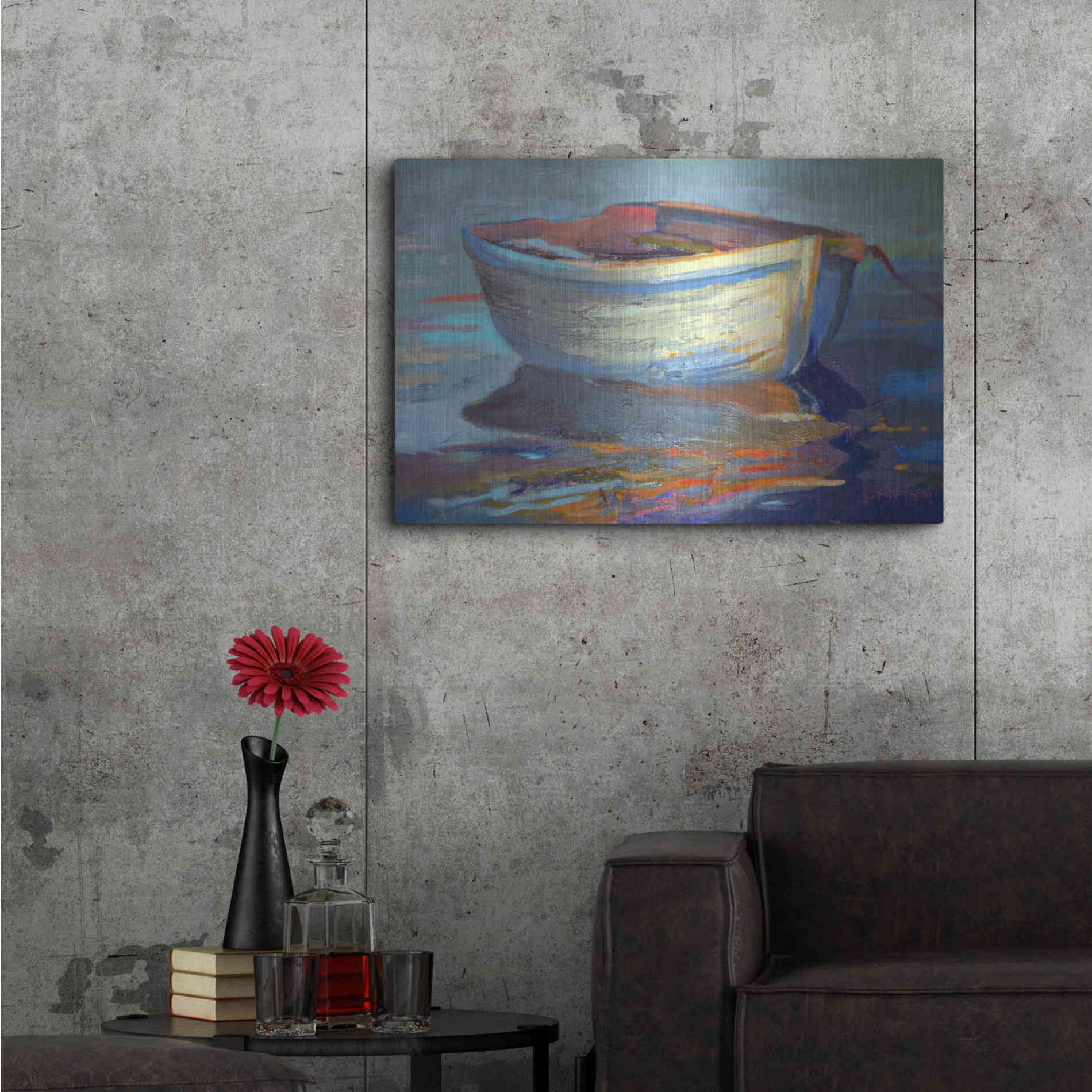 Luxe Metal Art 'Sail Away' by Beth Forst, Metal Wall Art,36x24