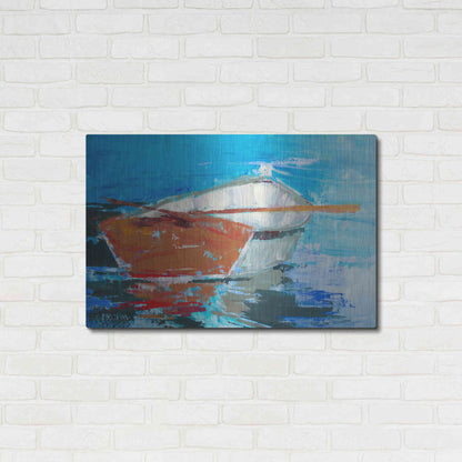 Luxe Metal Art 'Row, Row' by Beth Forst, Metal Wall Art,36x24