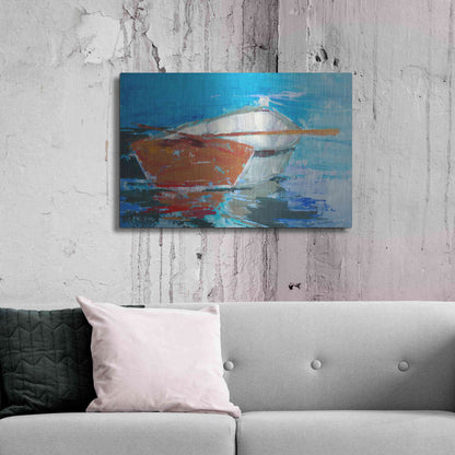 Luxe Metal Art 'Row, Row' by Beth Forst, Metal Wall Art,36x24