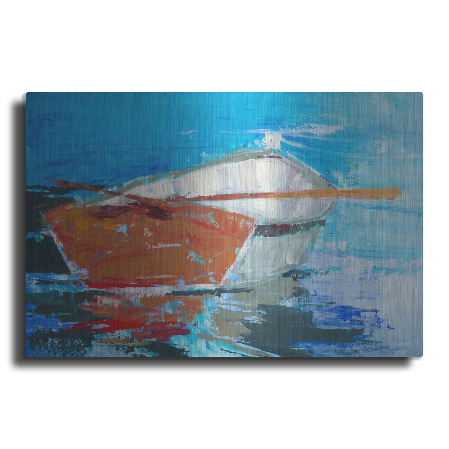 Luxe Metal Art 'Row, Row' by Beth Forst, Metal Wall Art