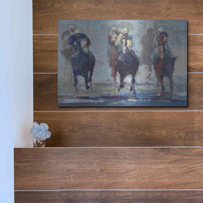 Luxe Metal Art 'Thunder Run' by Beth Forst, Metal Wall Art,16x12