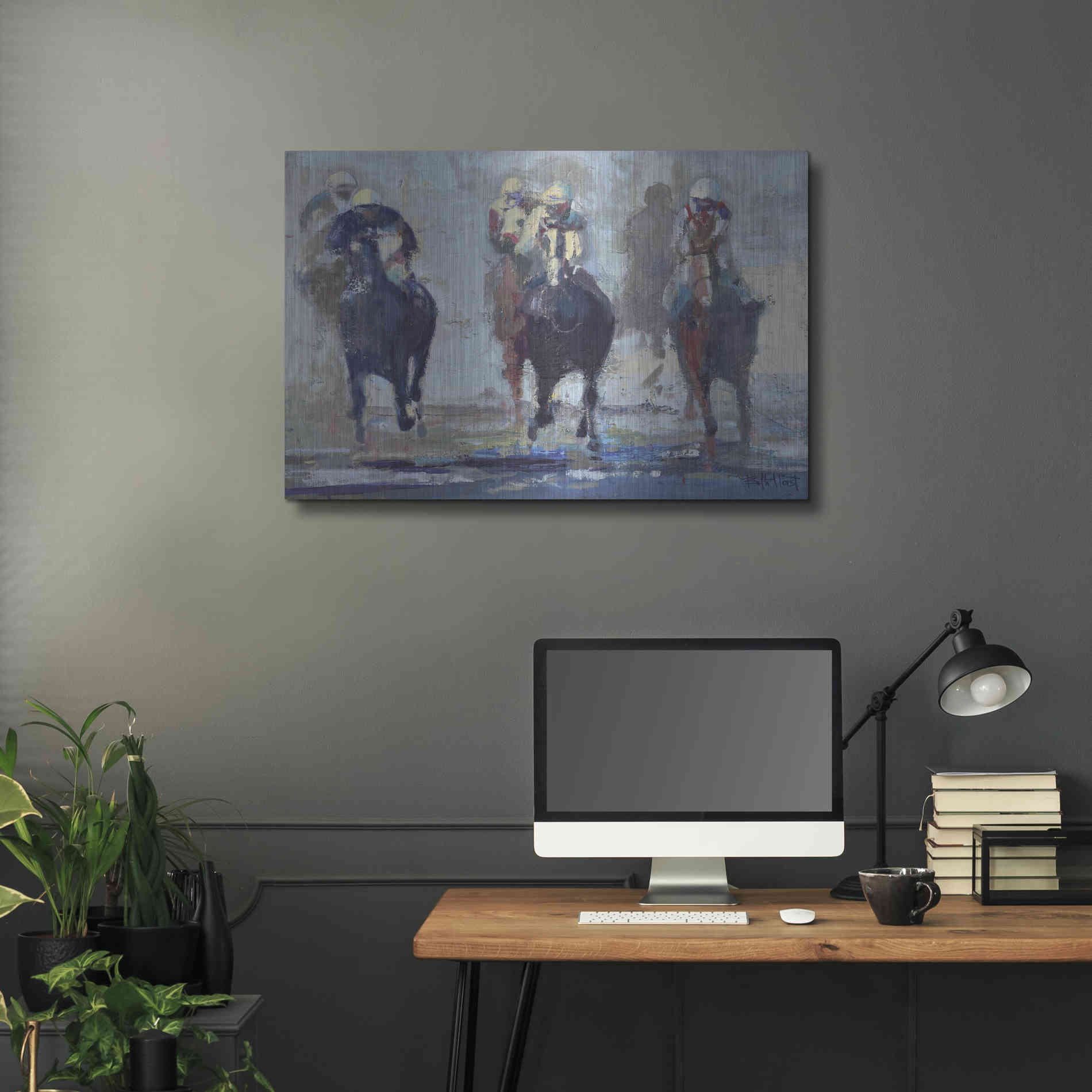 Luxe Metal Art 'Thunder Run' by Beth Forst, Metal Wall Art,36x24