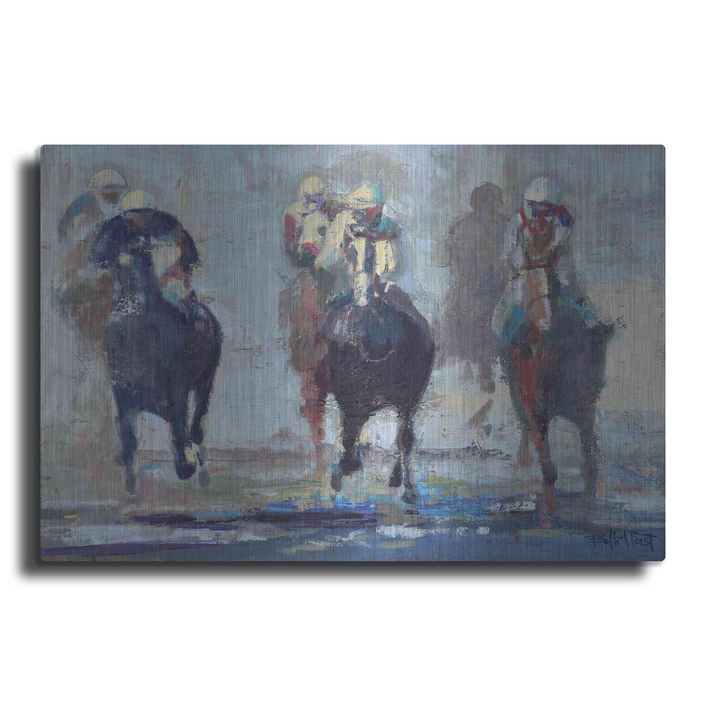 Luxe Metal Art 'Thunder Run' by Beth Forst, Metal Wall Art