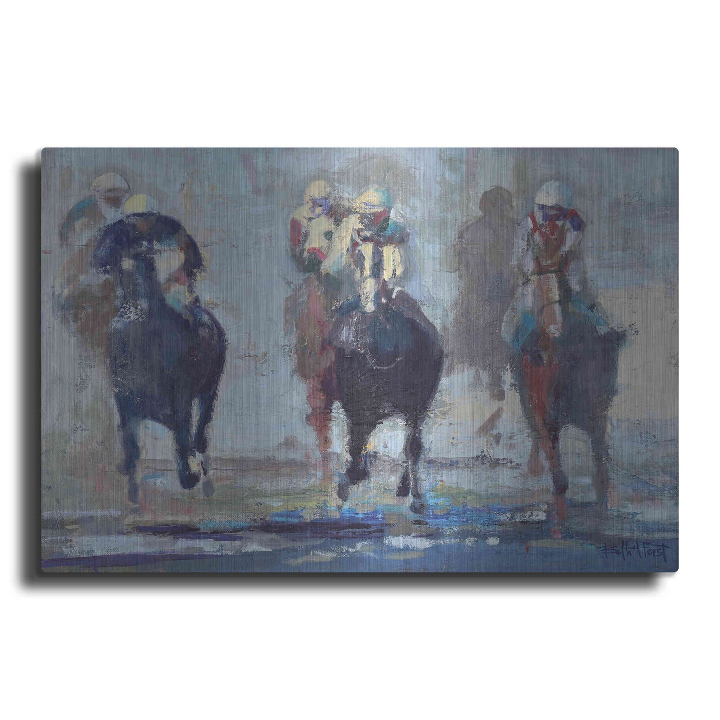 Luxe Metal Art 'Thunder Run' by Beth Forst, Metal Wall Art